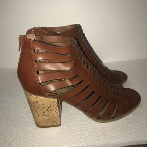 Brown indigo rd. Heeled sandals